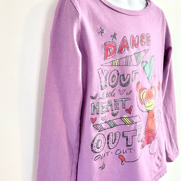 Girl’s Gap Kids Glitter DANCE YOUR HEART OUT Shirt - Picture 6 of 9